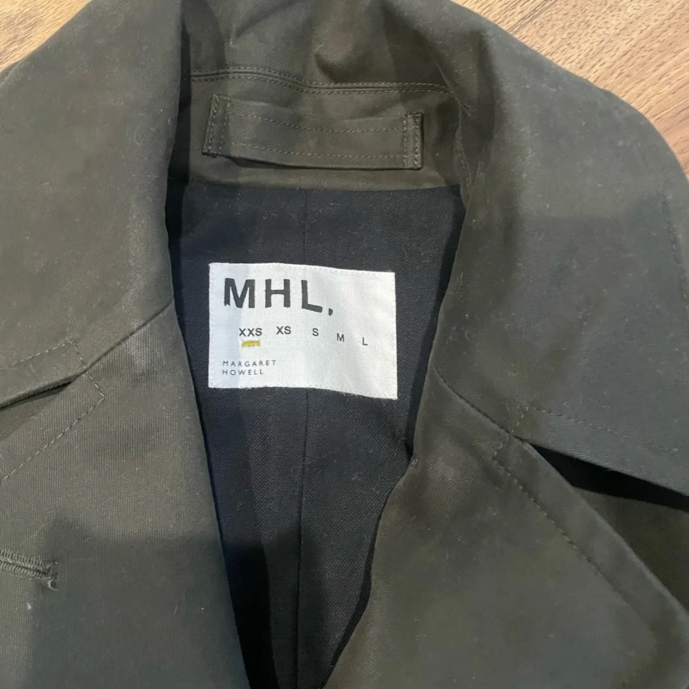 Margaret Howell Army Green Cotton Trench XXS - Picture 2 of 5